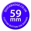 59mm (2 1/4 inch) Custom Button Pin Badges