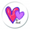 Be Kind Hearts Button Pin Badge